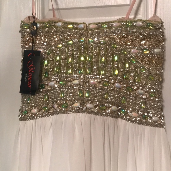 PAGEANT FORMAL DRESS strapless Sz8 Junior NWT - Picture 6 of 7